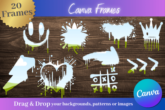 20 Custom Graffiti Canva Frames: Street Art Meets Digital Design