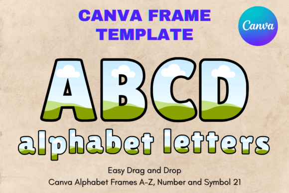 Canva Letters Frame Alphabet Template_21: Your Key to Unique Sublimation Designs