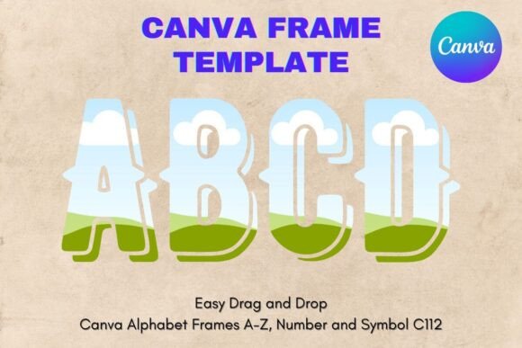Canva Letters Frame Alphabet Template112: A Creative Asset