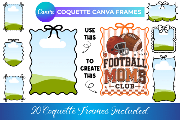 Coquette Doodle Border Canva Frames: The Hand-Drawn Aesthetic