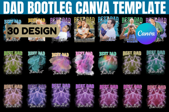 Dad Bootleg Canva Template: Authentic 90s Style Made Easy