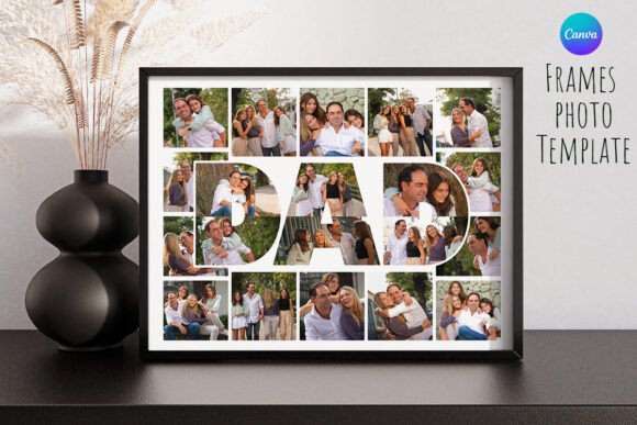 Design Heartfelt Tributes with a Dad Collage Photo Canva Frame