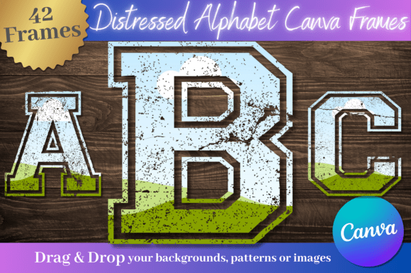 Distressed Varsity Letters Canva Frames: A Guide