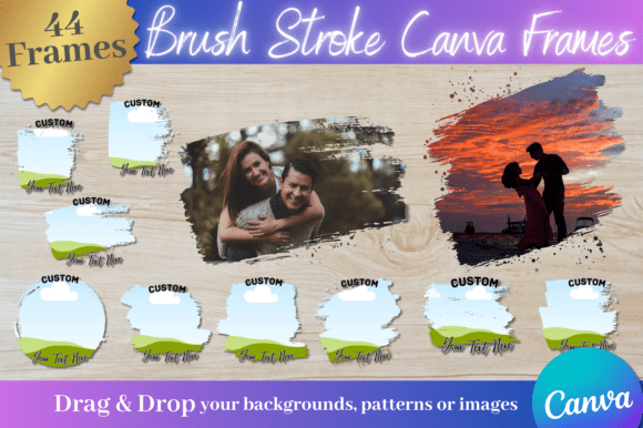 Elevate Projects with 9pc Editable Bootleg Canva Frames