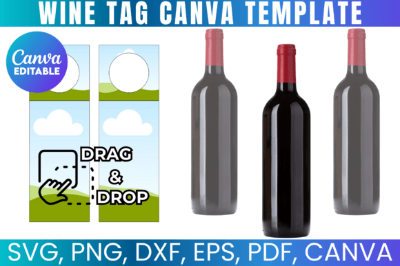 Elevate Your Brand: The Wine Bottle Tags Canva Template