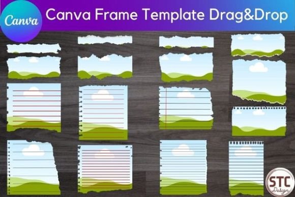 Elevate Your Brand with 16 Torn Paper Border Canva Frames