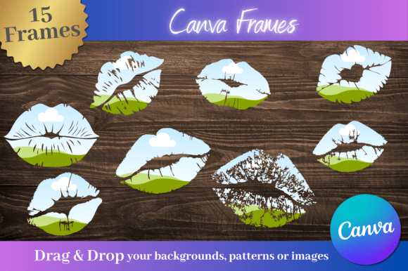 Elevate Your Designs with 15 Custom Canva Lip Frames