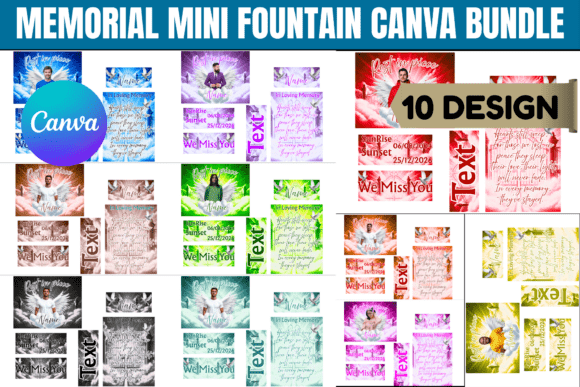 Honor Loved Ones with the Memorial Mini Fountain Canva Bundle