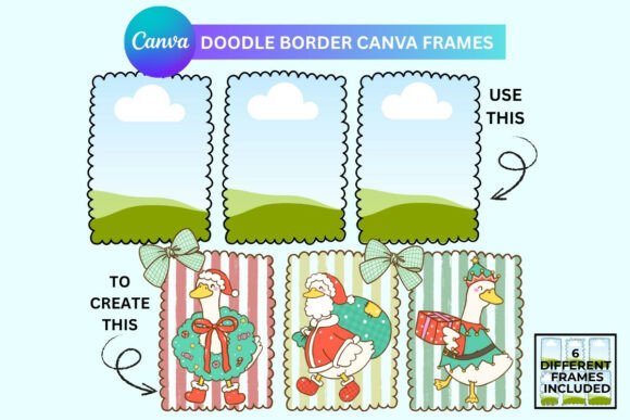 Rectangle Doodle Border Canva Frames: The Hand-Drawn Edge
