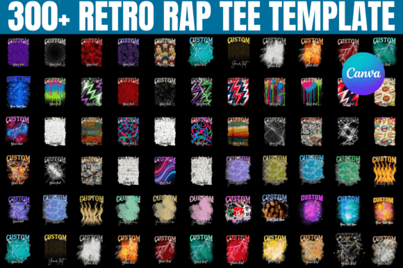 Reviving the Golden Era: The Ultimate 90s Rap Tee Canva Template