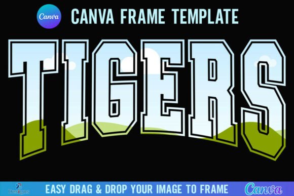 Tigers Canva Frame: Varsity School Mascot Templates