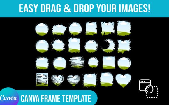 Transform Your Projects: The 24 Brushstroke Canva Frame Template