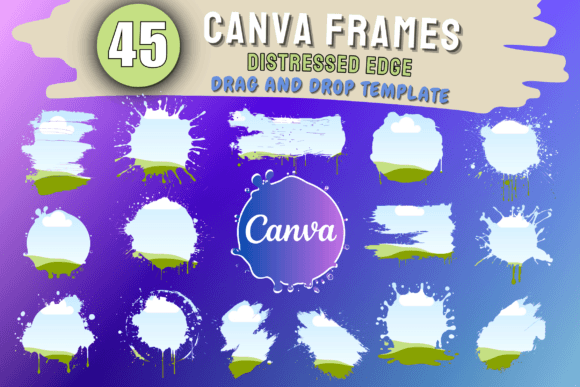 Unleash Creative Grit: The Drag and Drop Canva Frames Grunge Frames Guide