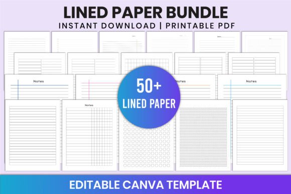 Unlocking Creativity with the Editable Lined Paper Bundle for Canva